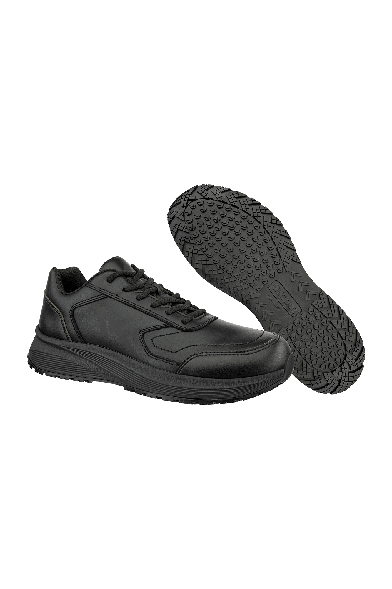 Albatros Vibe ST BLK Low – komfortabel og skridhæmmende arbejdssko i sort læder