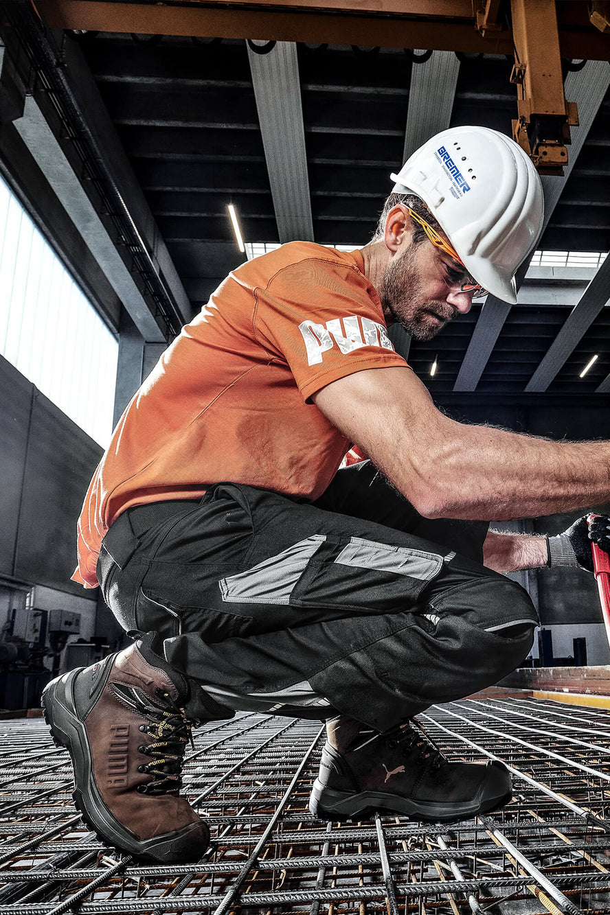 PUMA Iron HD Brown Mid S3S sikkerhedssko | tranemoshop.dk