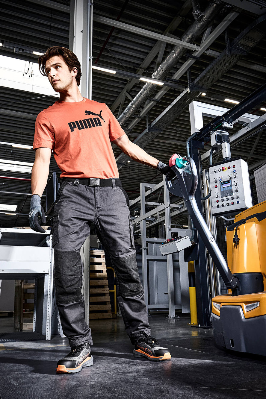 Puma Slide Grey Orange Low sikkerhedssko