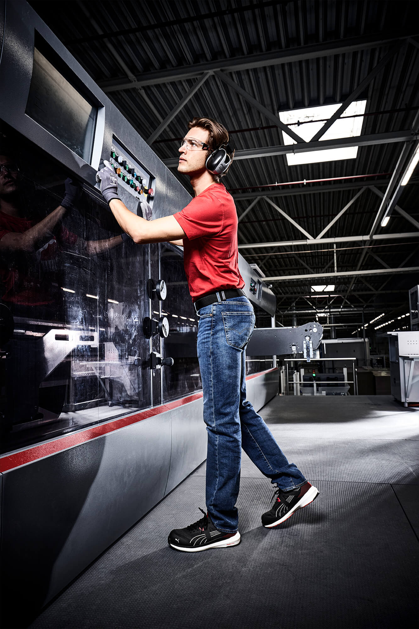 Puma Turbo BLK Red Low sikkerhedssko