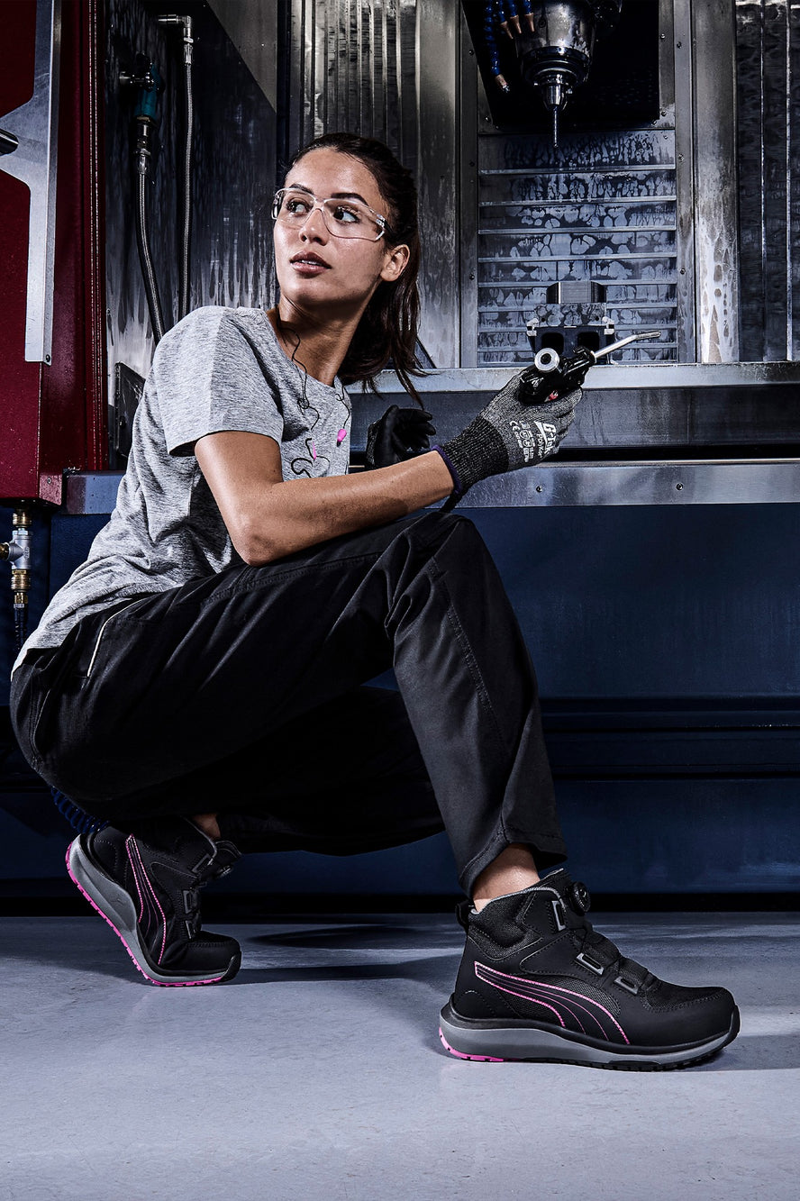 Puma Safety Aspire Pink Disc Mid dame sikkerhedssko