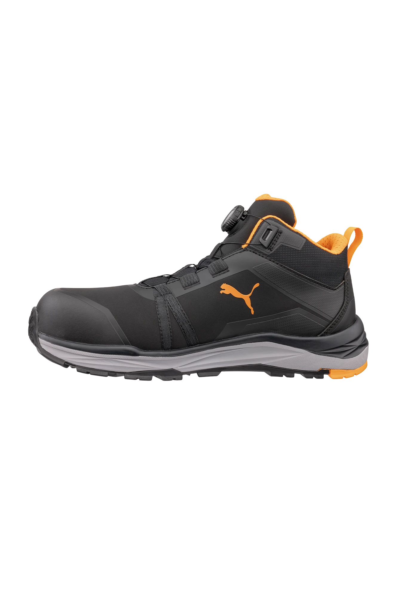 Puma Kanyon BLK Orange Disc Mid S3S ESD FO HRO SR sikkerhedssko