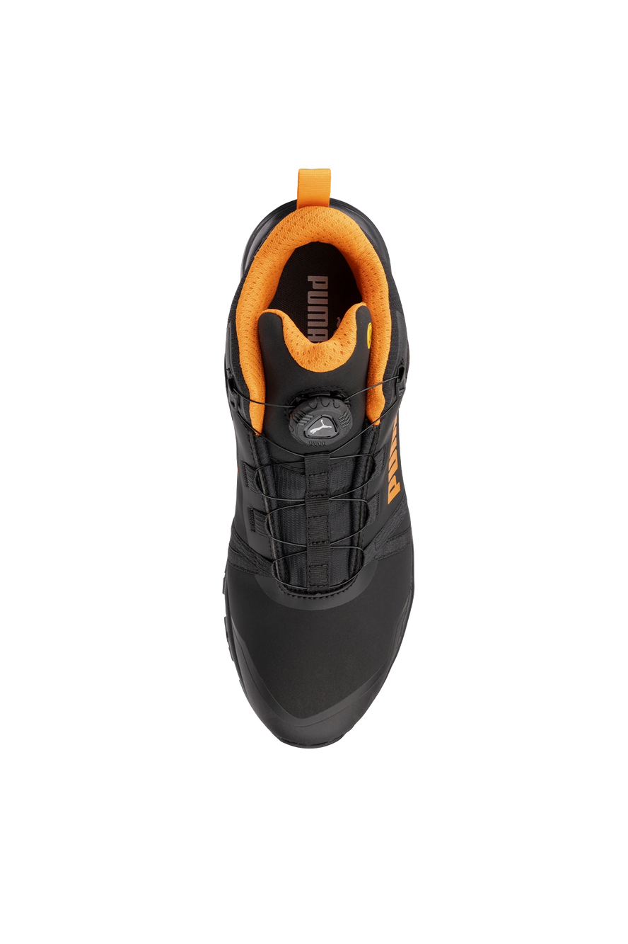 Puma Kanyon BLK Orange Disc Mid S3S ESD FO HRO SR sikkerhedssko