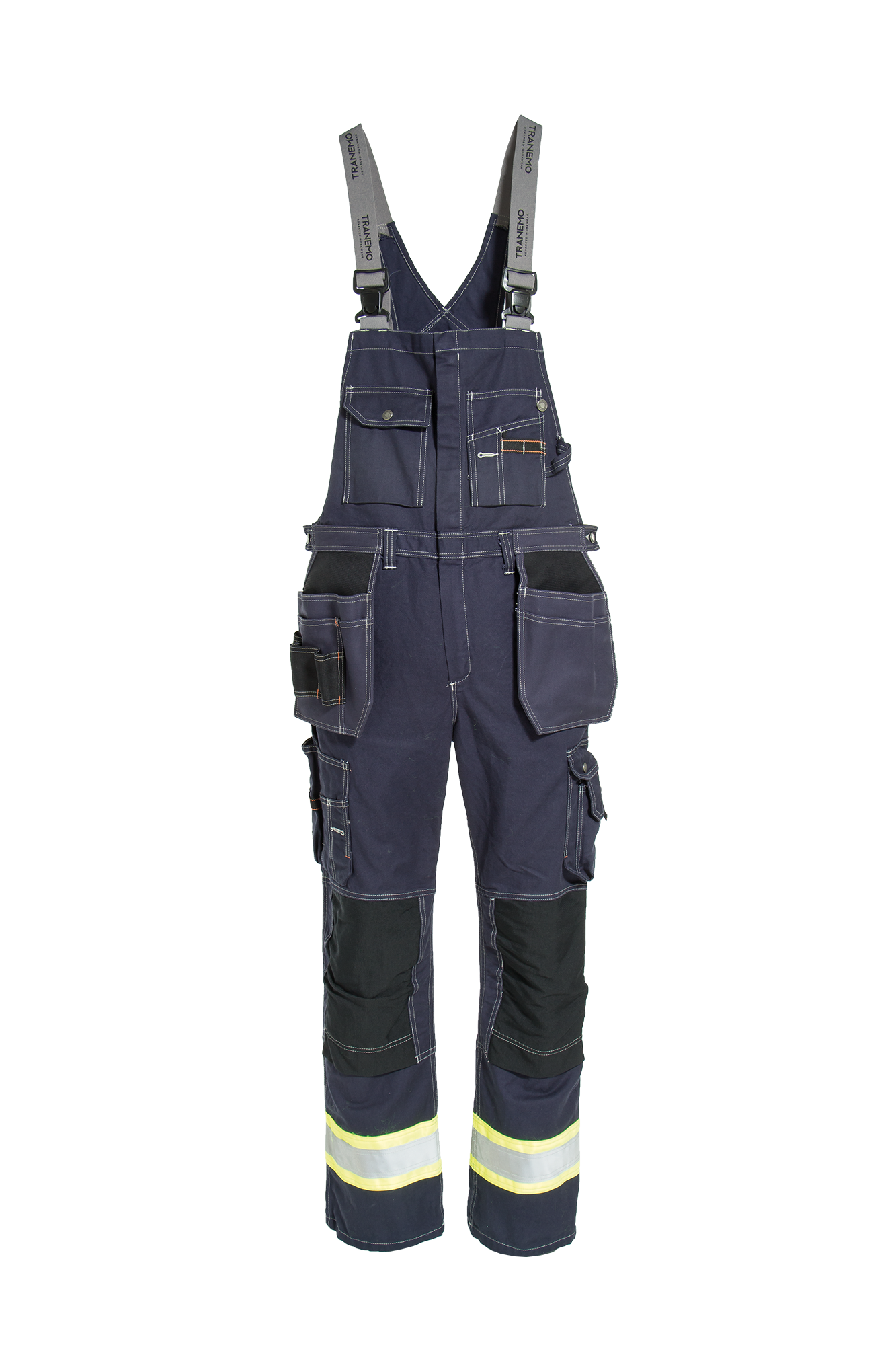 Craftsman Pro Navy Yellow Håndværker Bomulds Overall m/hi-vis