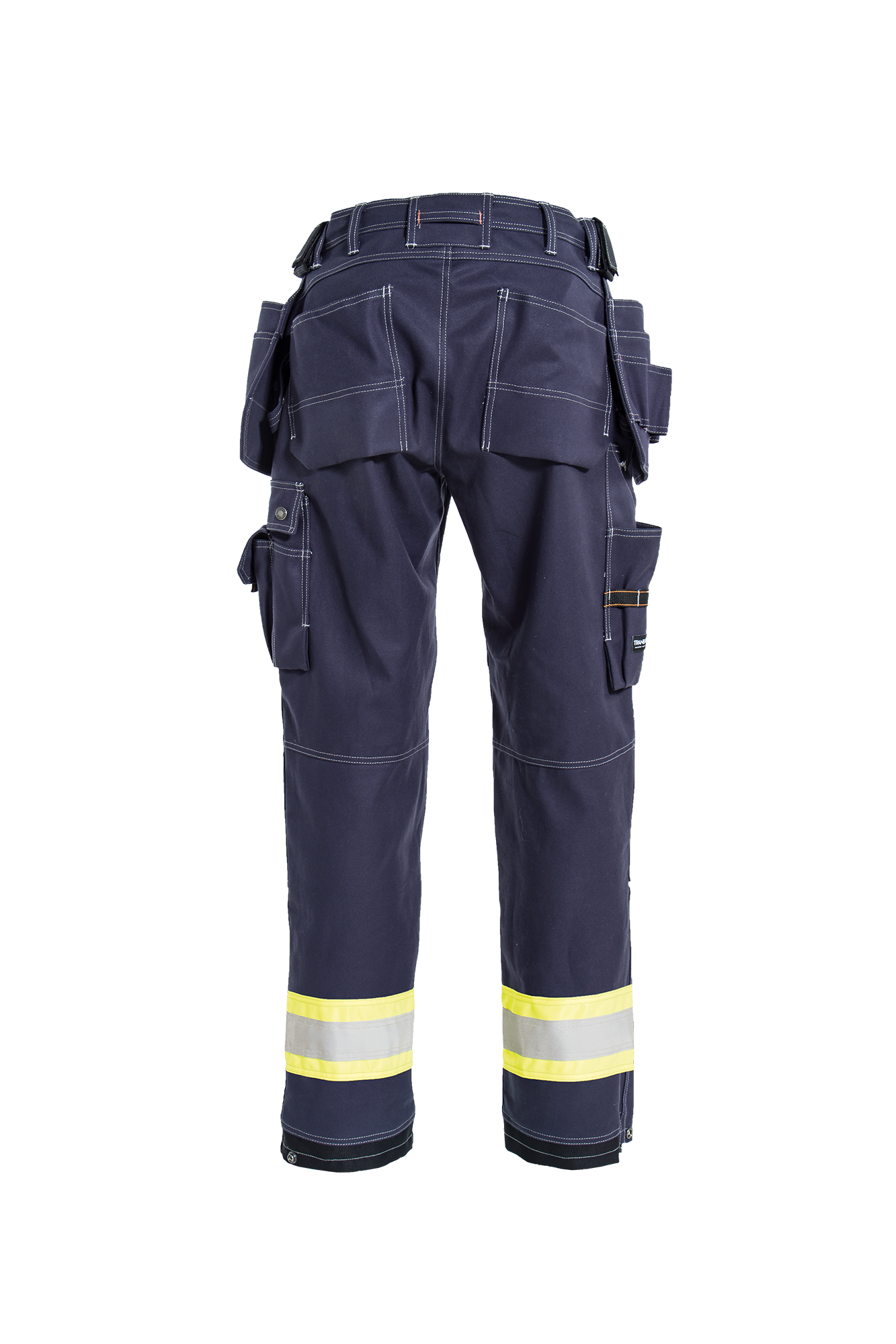 Craftsman Pro Navy Yellow bomulds håndværkerbuks m/hi-vis