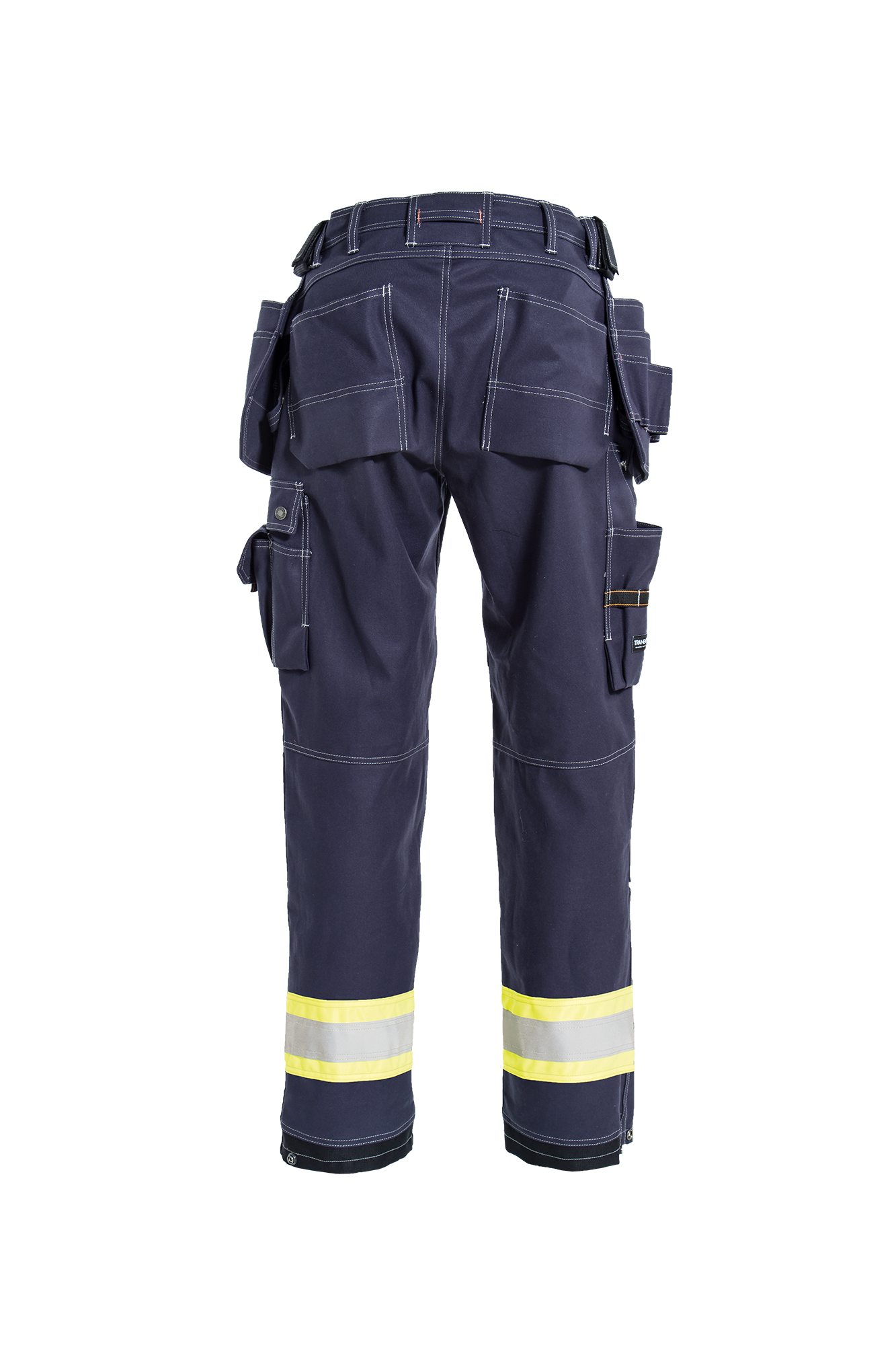 Craftsman Pro Navy Yellow Dame bomulds håndværkerbuks m/hi-vis
