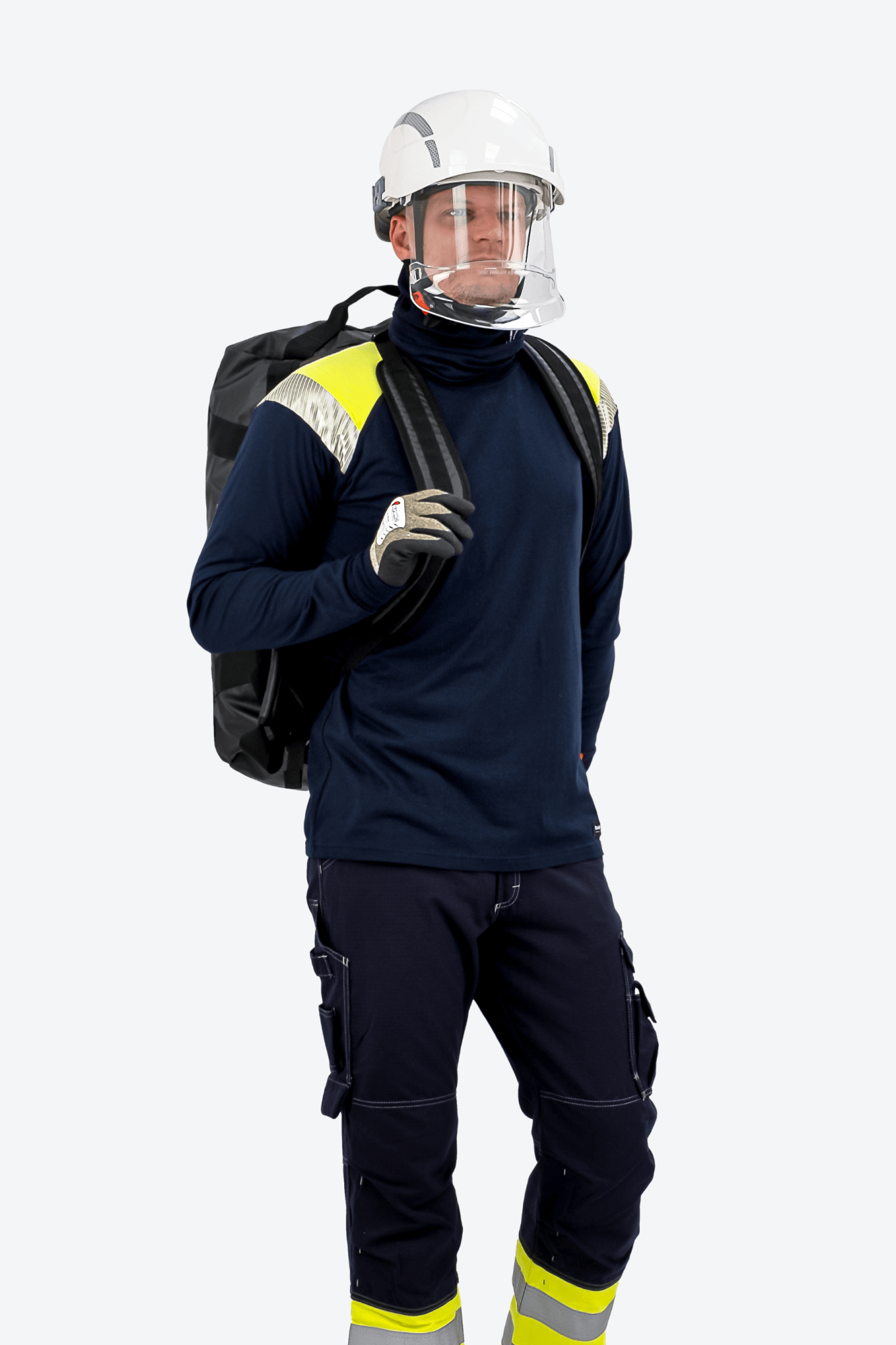 Arc Flash PPE/CAT 1 (APTV ≥4 cal/cm²) beskyttelsespakke m. øget synlighed