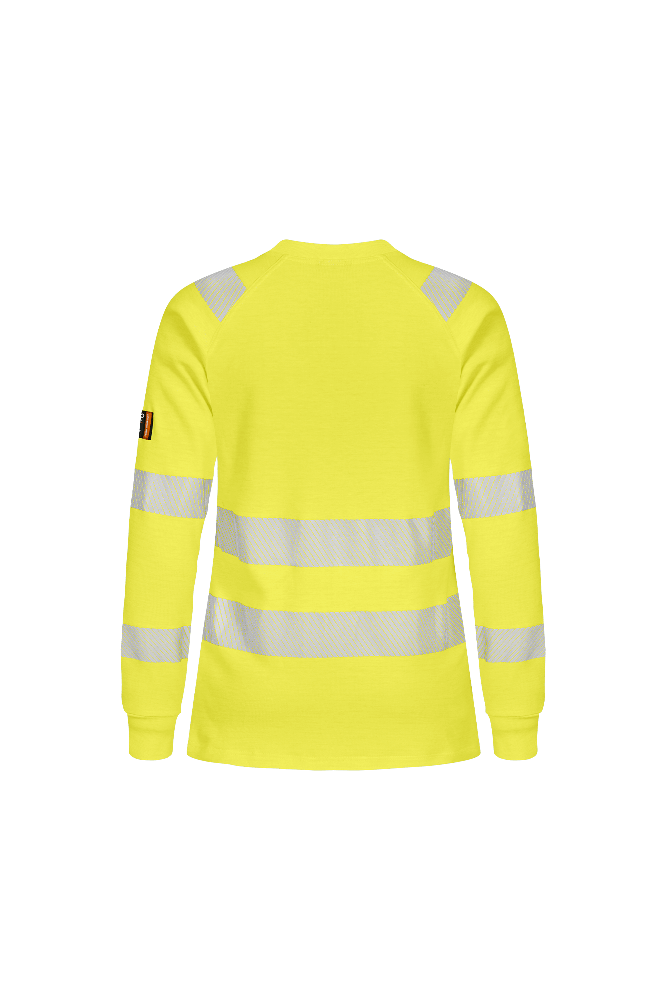Flammehæmmende hivis-gul dame t-shirt ryg