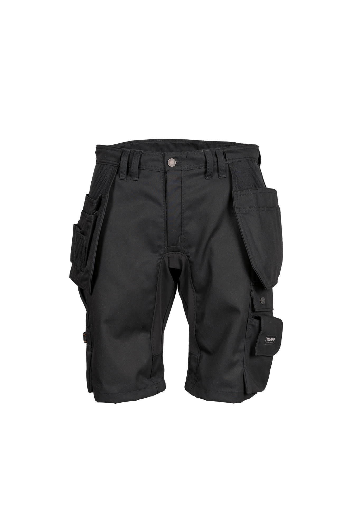 Comfort Stretch Dame Håndværker Shorts - tranemoshop.dk #farve_sort