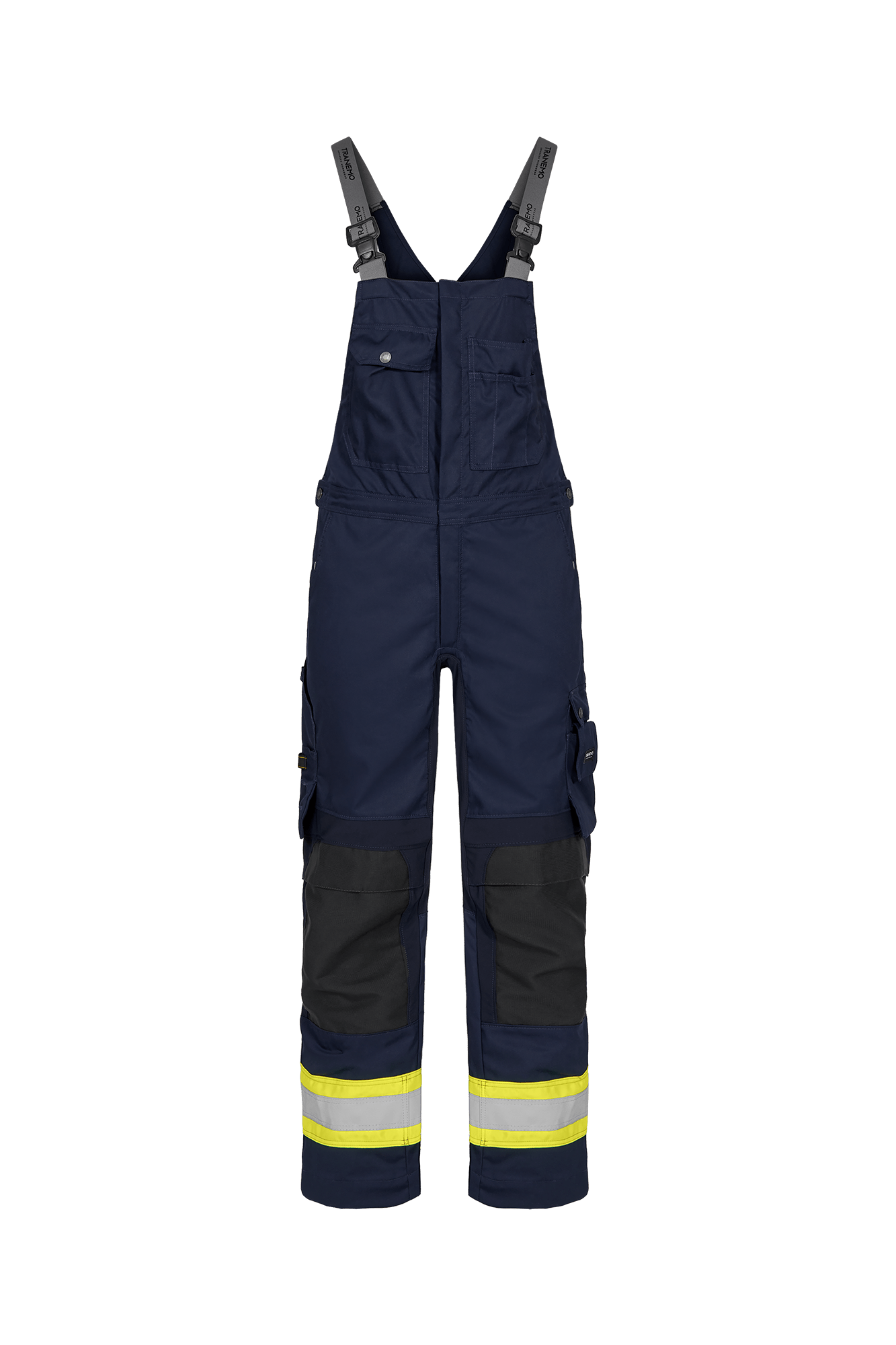Comfort Stretch Vision Overall m/hi-vis - tranemoshop.dk #farve_gul marineblå