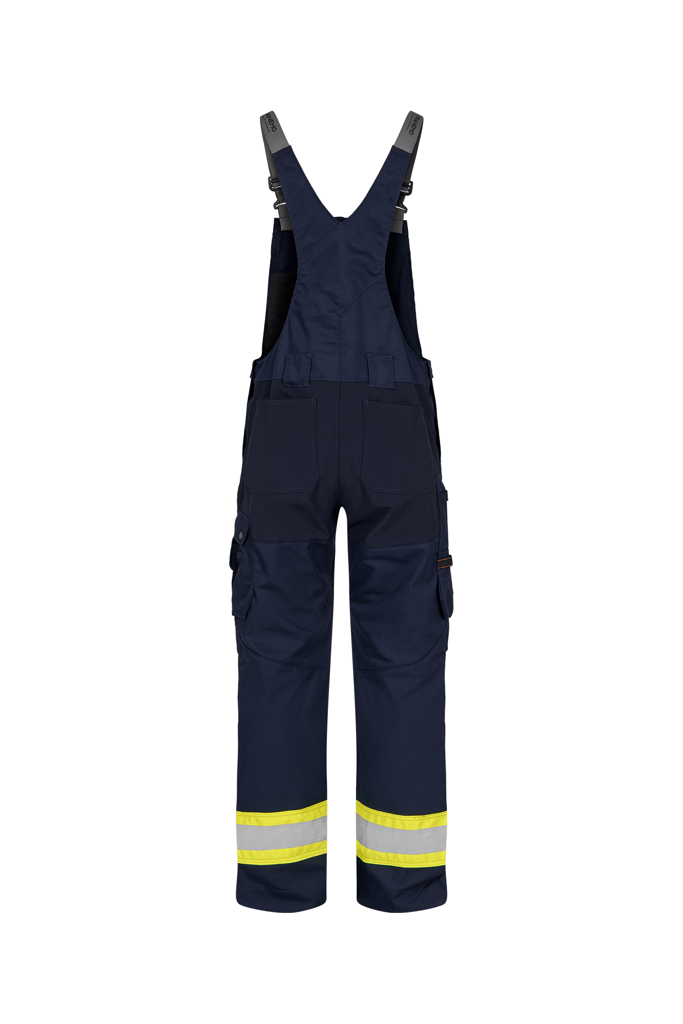 Comfort Stretch Vision Overall m/hi-vis - tranemoshop.dk #farve_gul marineblå