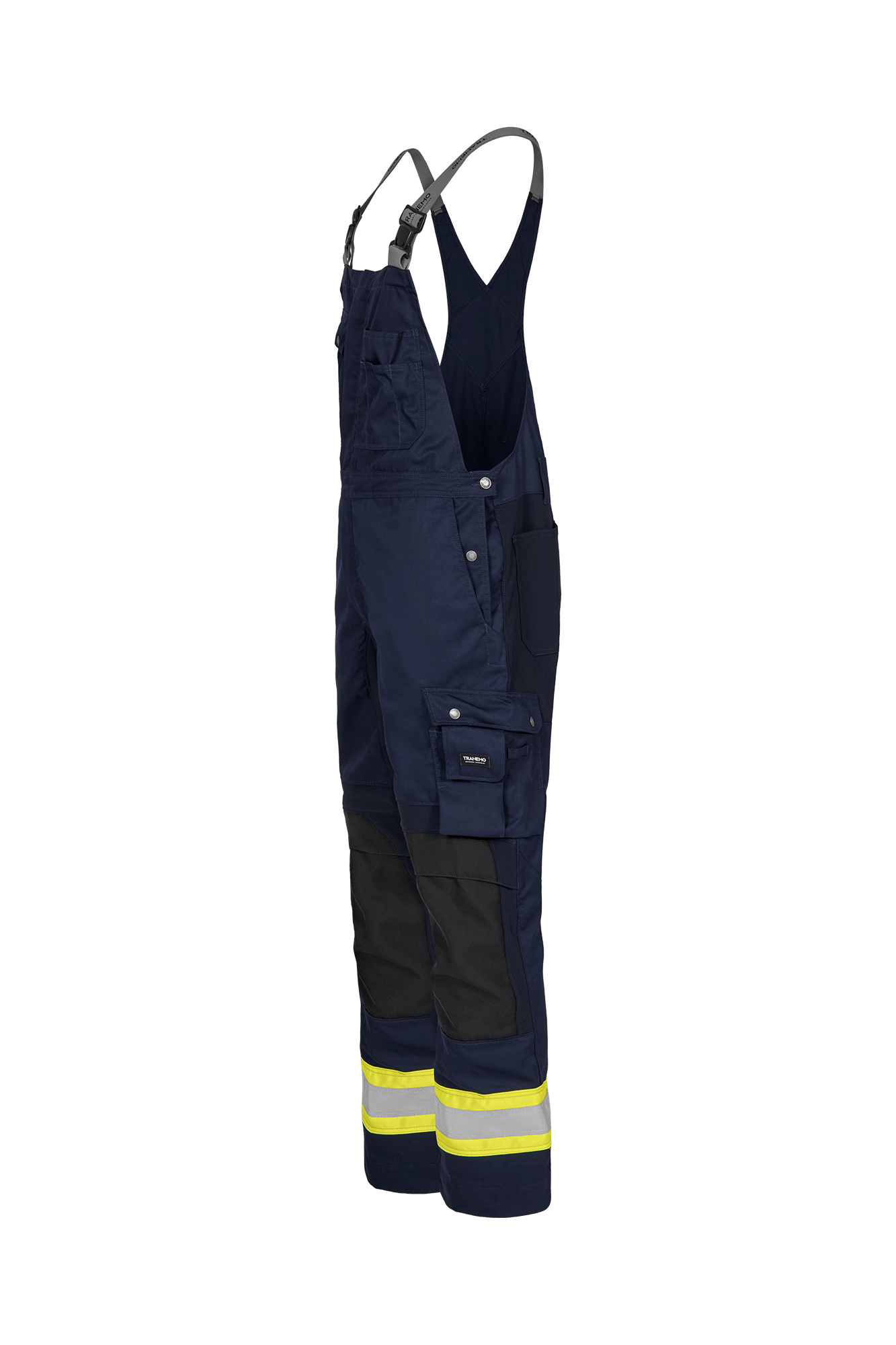 Comfort Stretch Vision Overall m/hi-vis - tranemoshop.dk #farve_gul marineblå