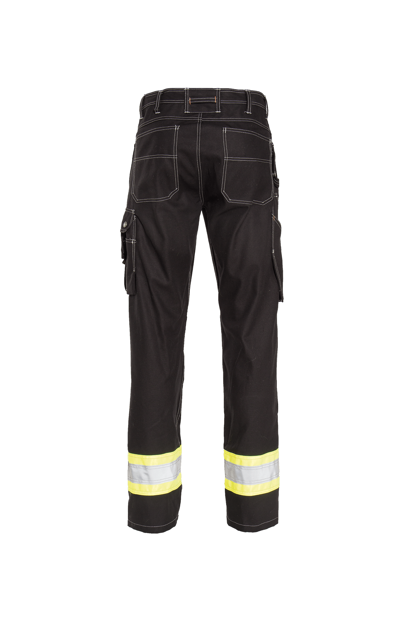 Craftsman Pro Dame Workerjeans m/hi-vis - tranemoshop.dk #farve_sort gul