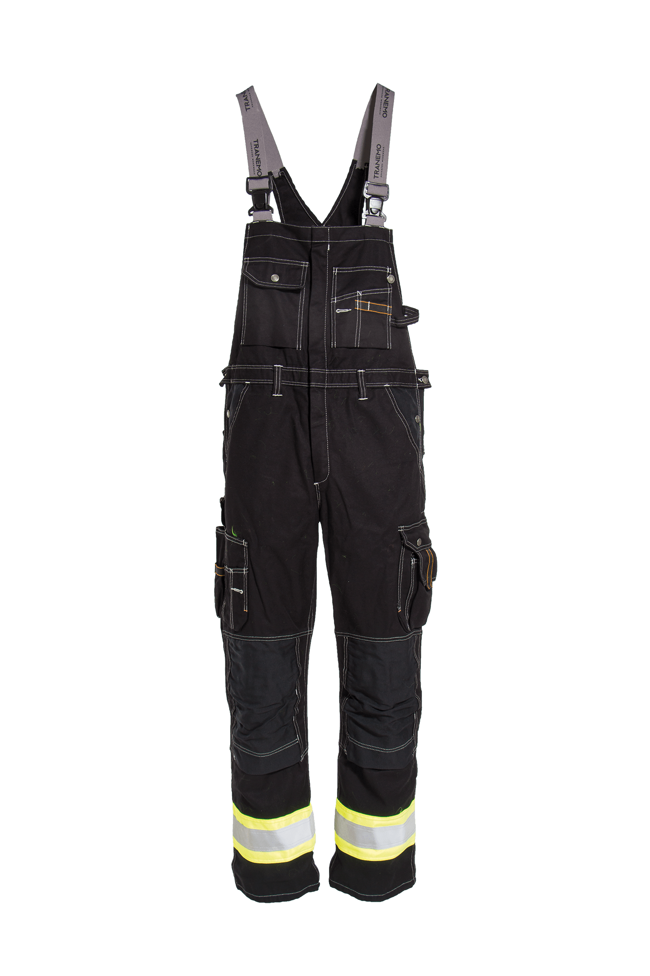 Craftsman Pro Overall m/hi-vis - tranemoshop.dk #farve_sort gul