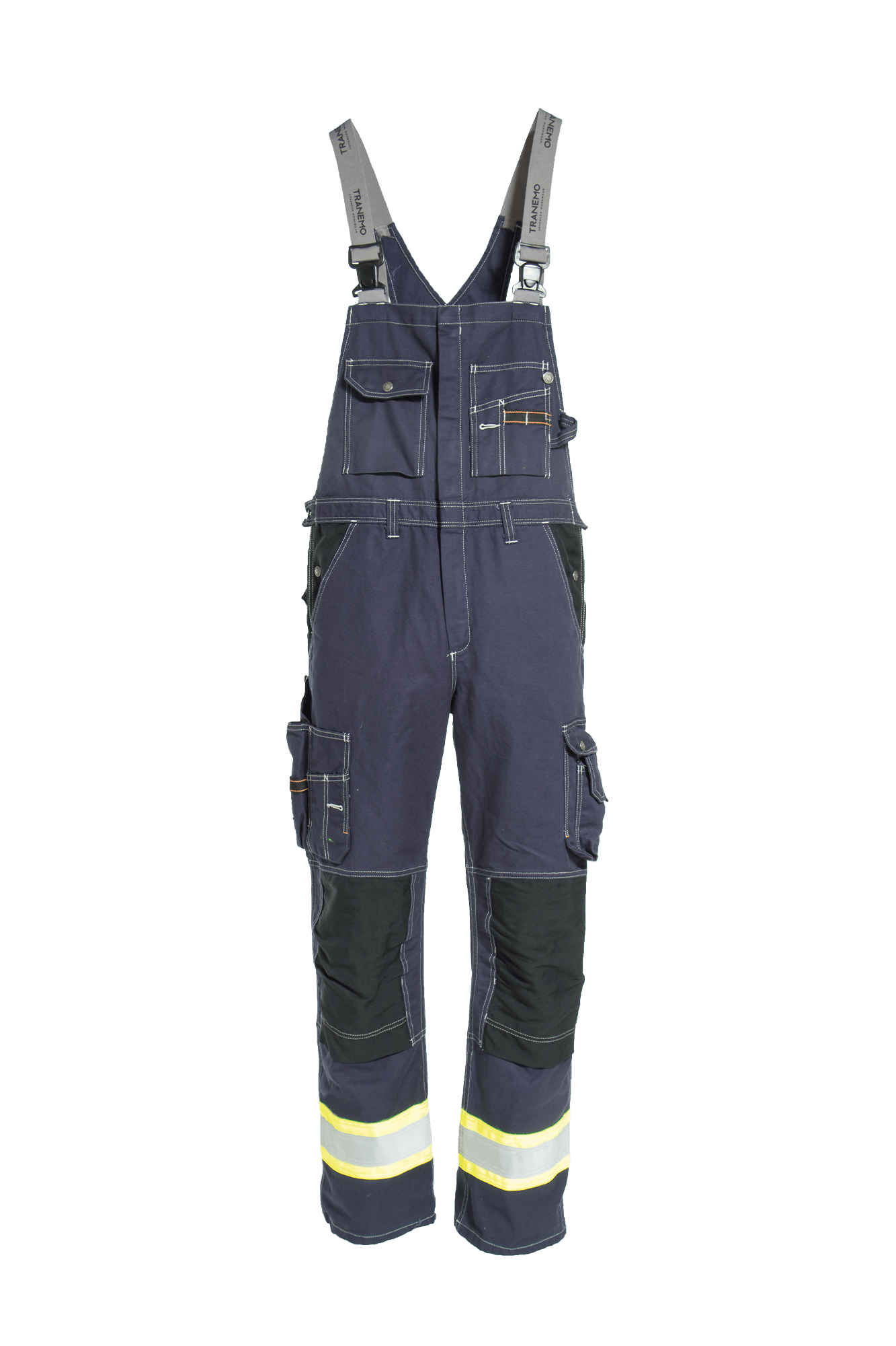 Craftsman Pro Overall m/hi-vis - tranemoshop.dk #farve_gul marineblå