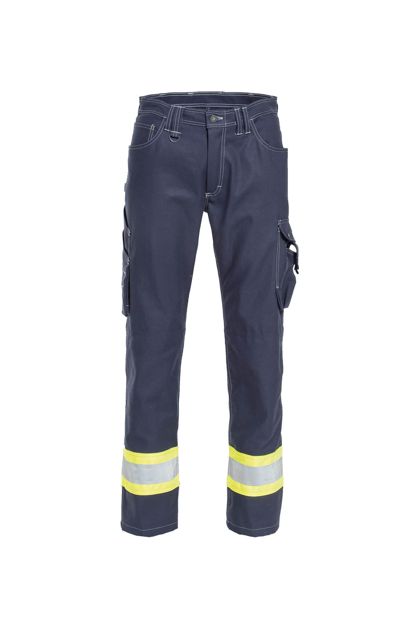 Craftsman Pro Workerjeans m/hi-vis - tranemoshop.dk #farve_gul marineblå