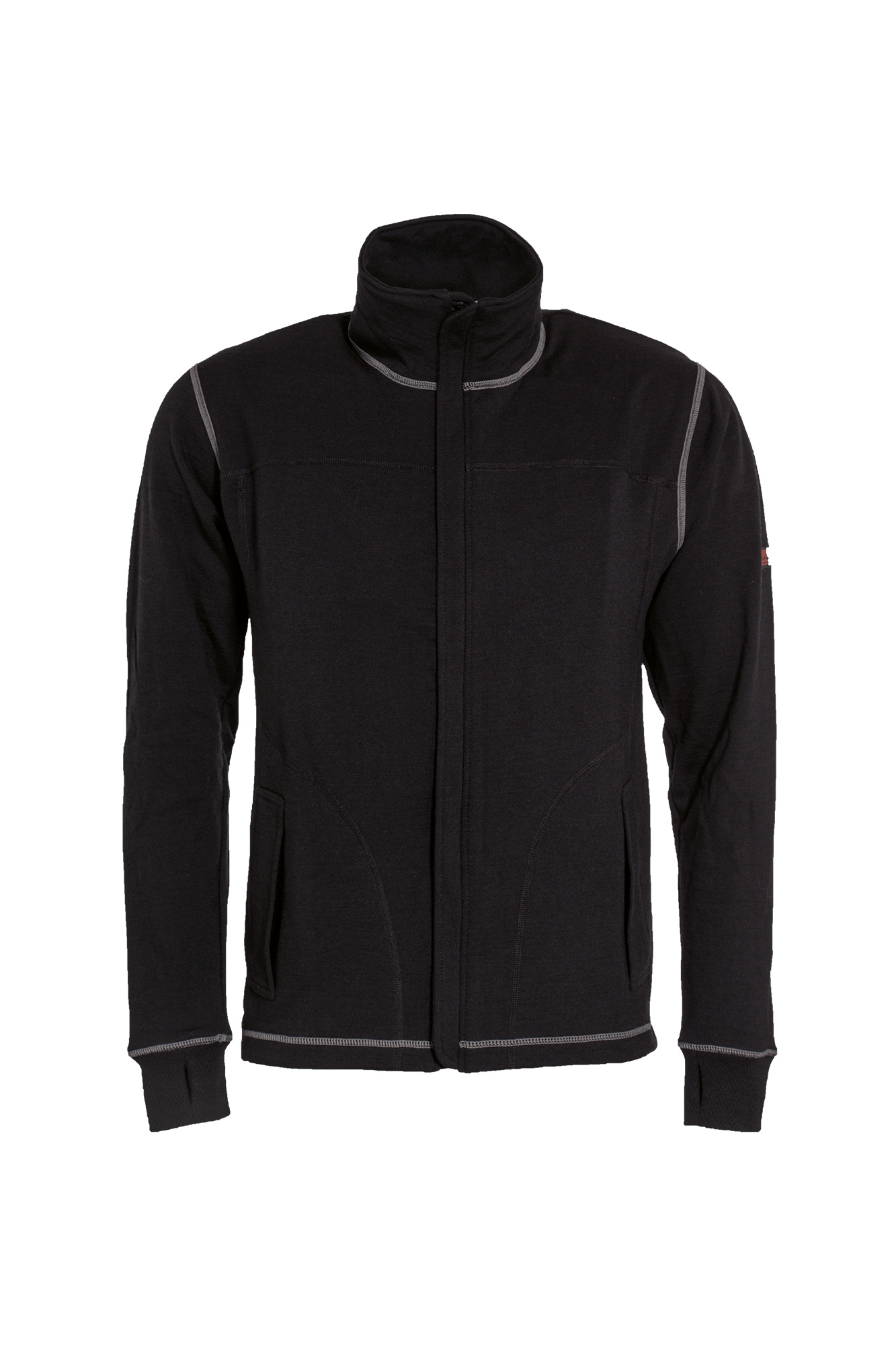 Flammehæmmende cardigan m/lynlås - tranemoshop.dk