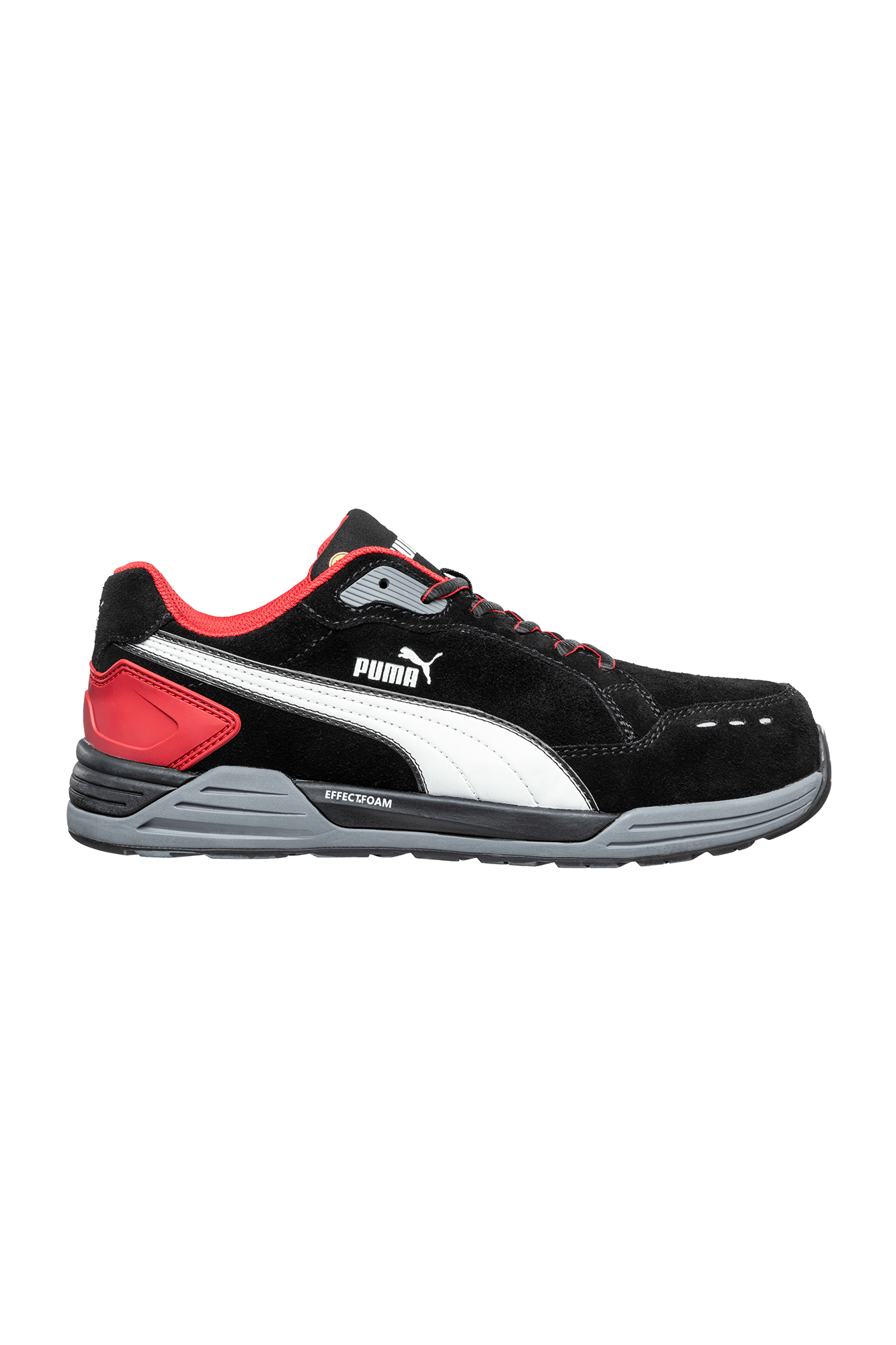 Puma Safety Airtwist Black Red Low S3 sikkerhedssko - tranemoshop.dk