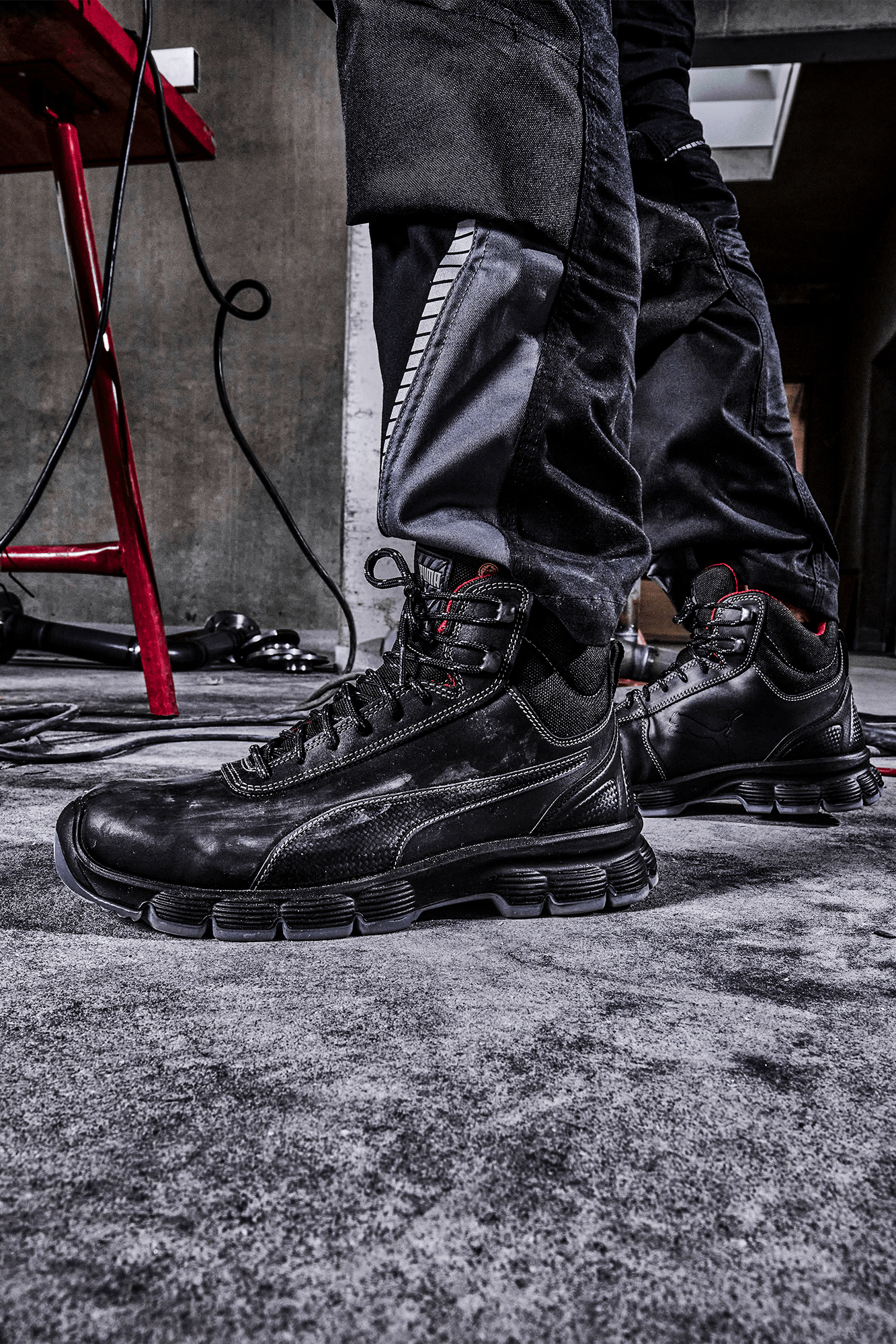Puma Safety Condor Black Mid S3 sikkerhedsstøvle - tranemoshop.dk