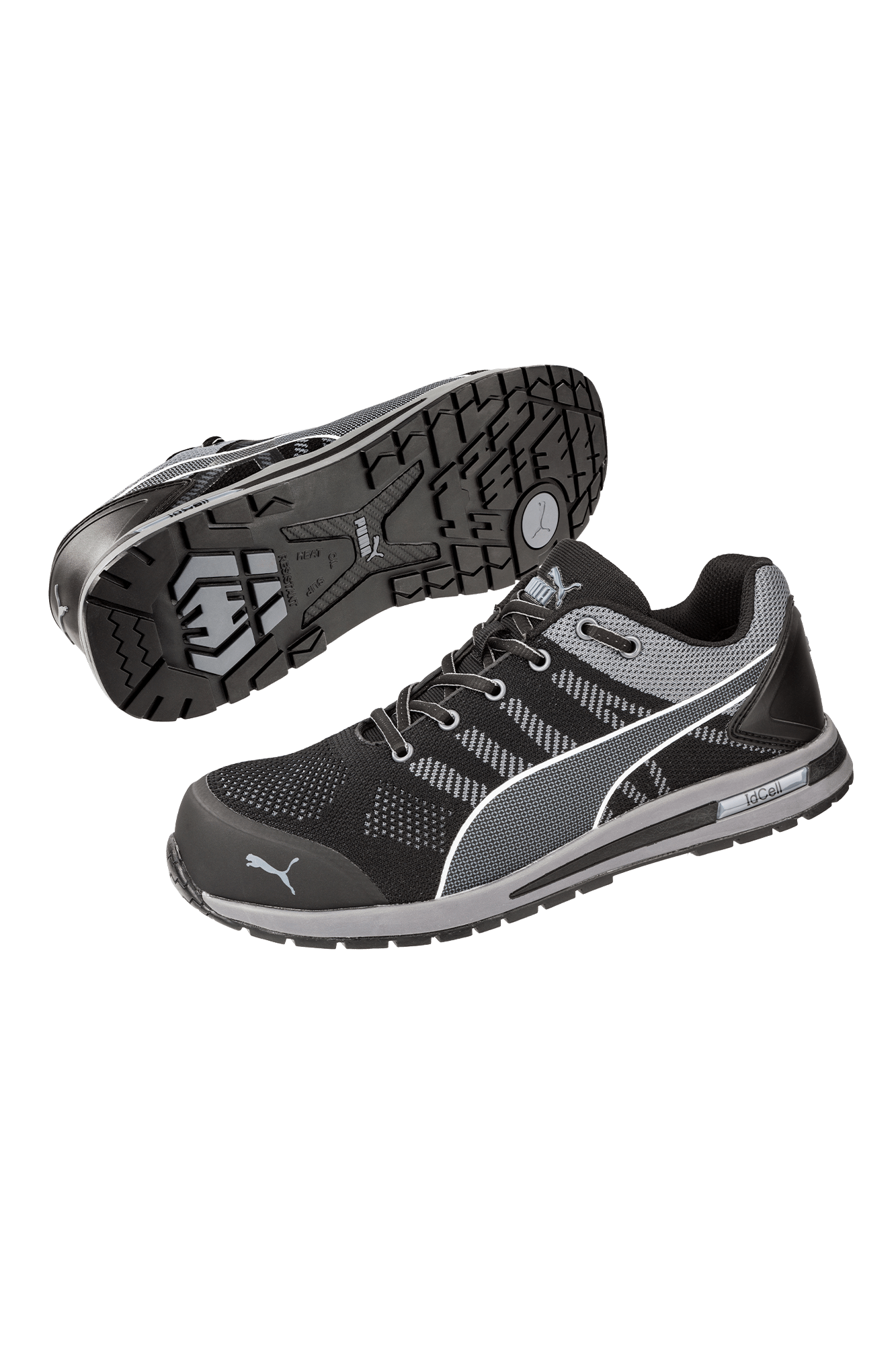 Puma Safety Elevate Knit Black Low S1P sikkerhedssko - tranemoshop.dk
