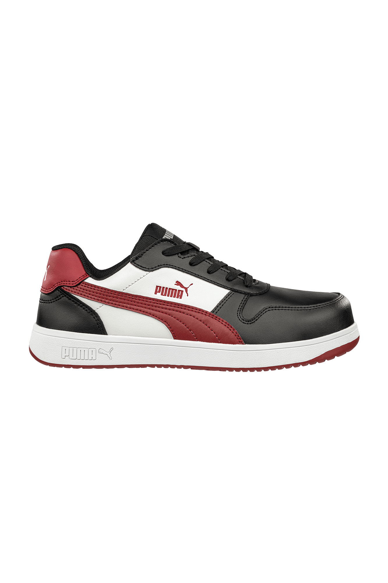 Puma Safety Frontcourt BLK/WHT/RED Low S3L sikkerhedssko - tranemoshop.dk