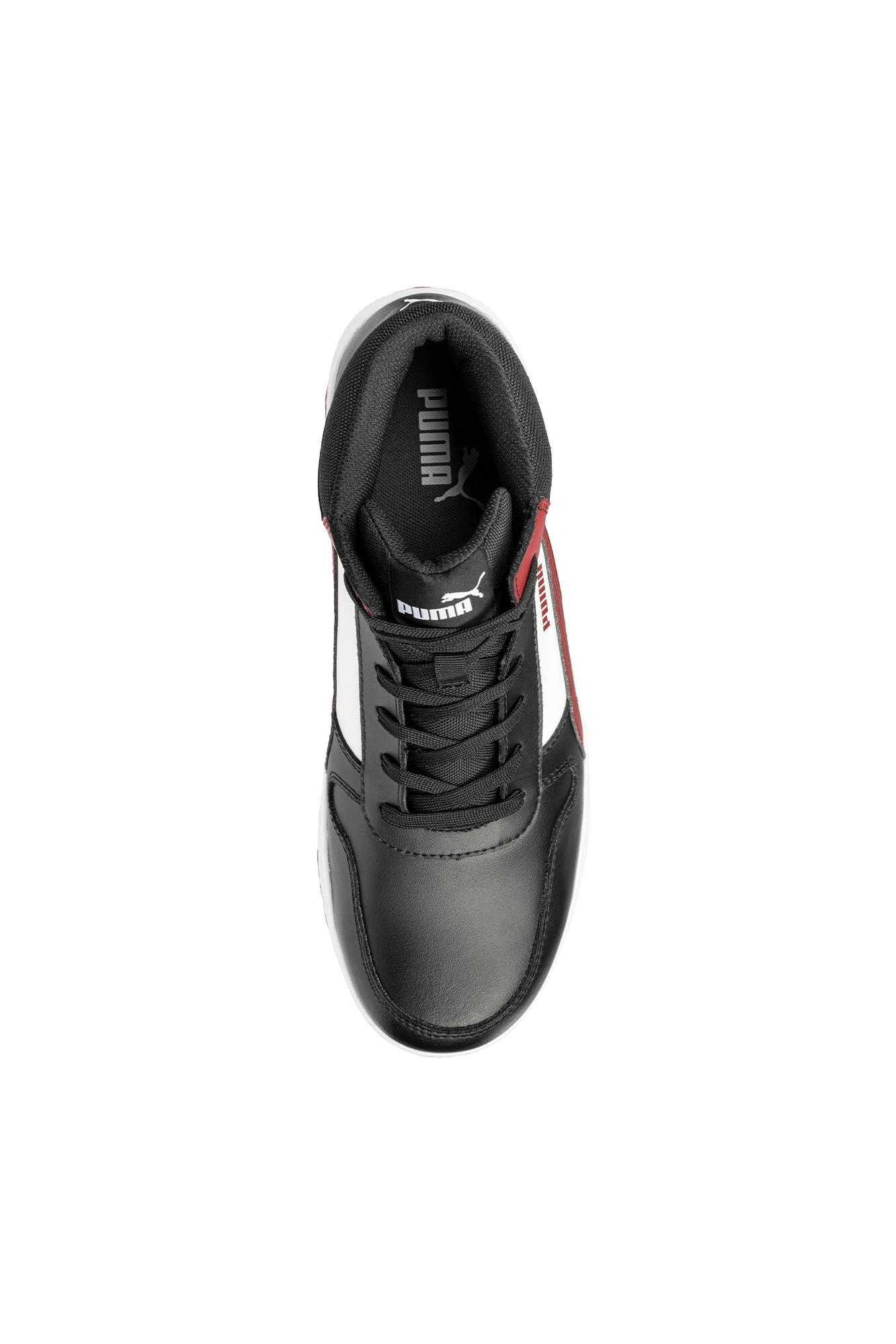 Puma Safety Frontcourt BLK/WHT/RED Mid S3L sikkerhedsstøvle - tranemoshop.dk