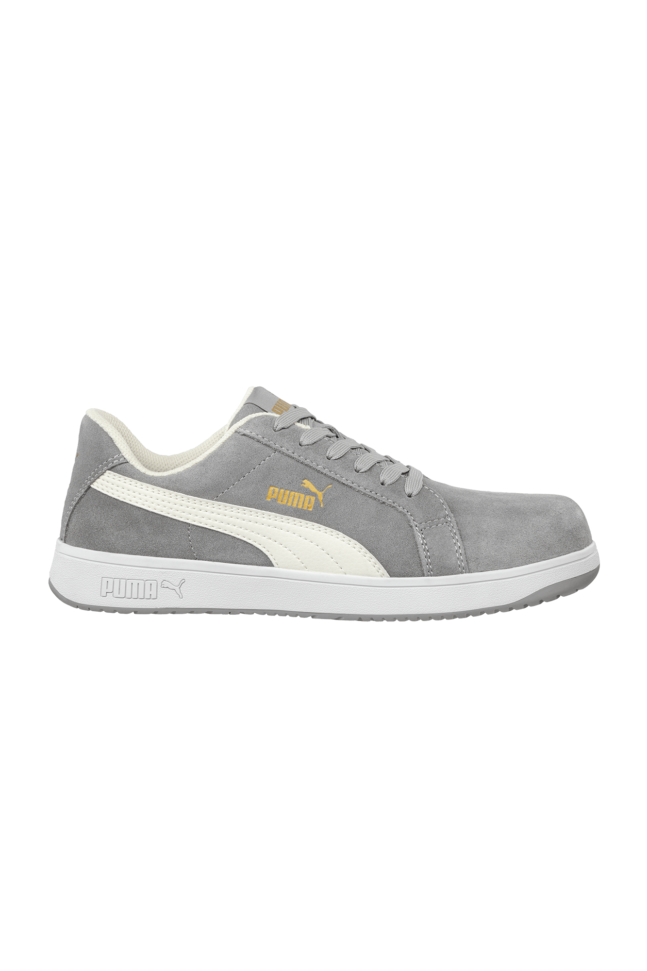 Puma Safety Iconic Suede Grey Low S1PL sikkerhedssko - tranemoshop.dk