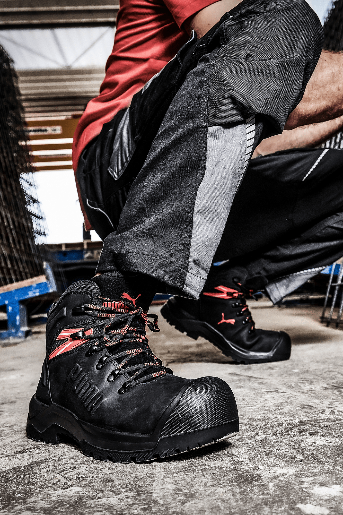 Puma Safety Iron HD Black Mid S3S sikkerhedsstøvle - tranemoshop.dk