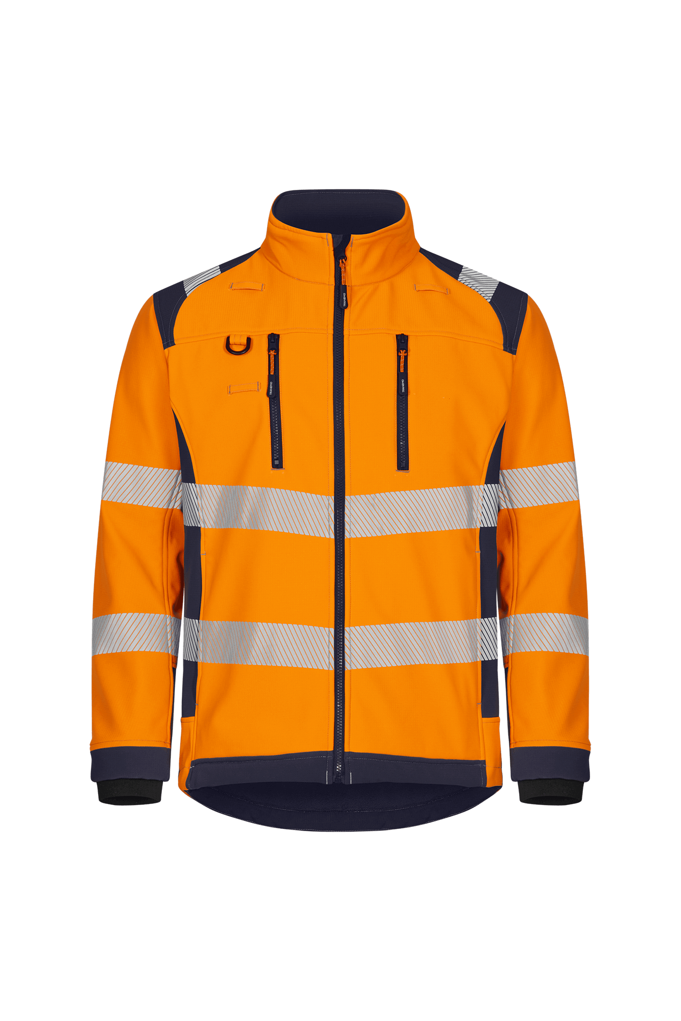 Tranemo Vision HV Hi-vis softshell jakke - tranemoshop.dk #farve_orange marineblå