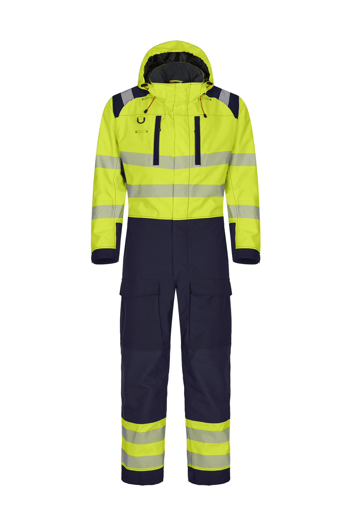 Tranemo Vision HV Hi-vis vinter kedeldragt - tranemoshop.dk #farve_gul marineblå