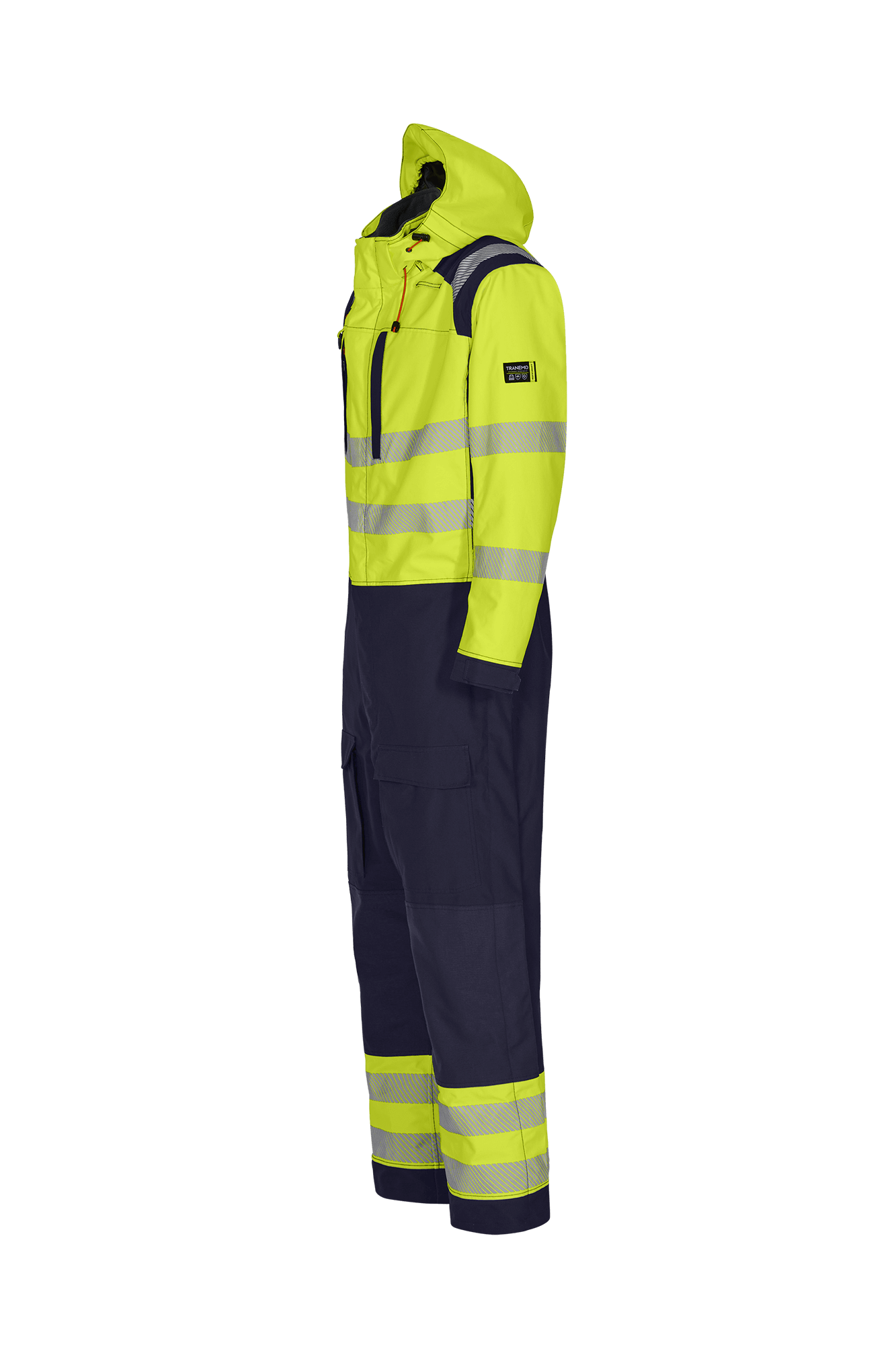 Tranemo Vision HV Hi-vis vinter kedeldragt - tranemoshop.dk #farve_gul marineblå