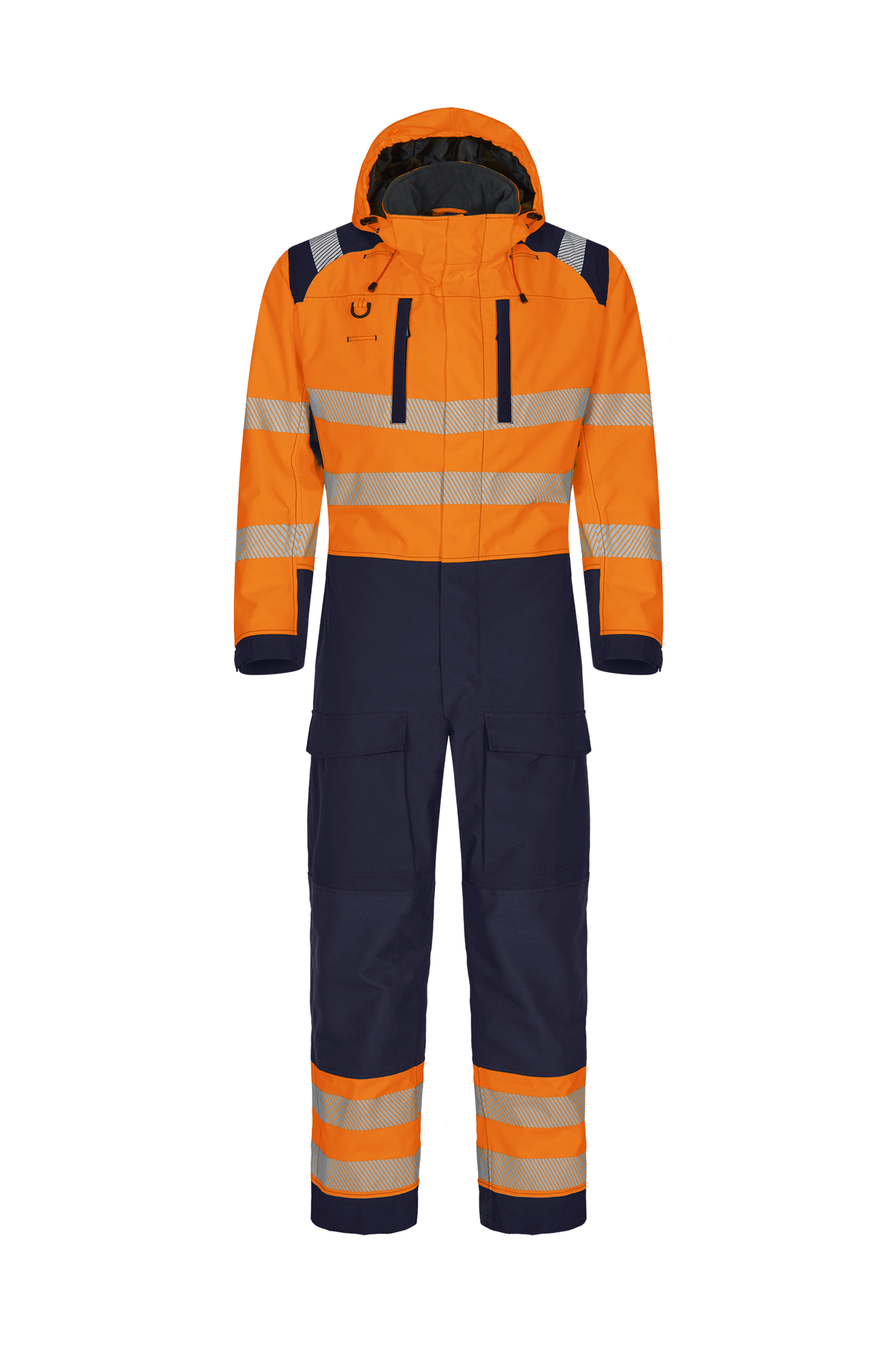 Tranemo Vision HV Hi-vis vinter kedeldragt - tranemoshop.dk #farve_orange marineblå