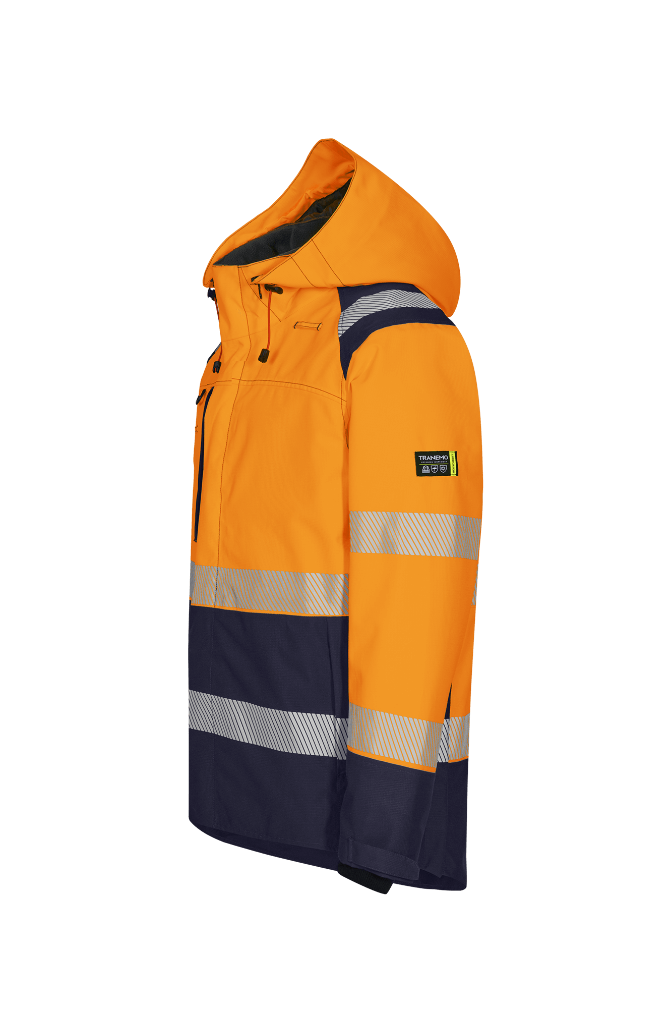 Vision HV Hi-vis vinterjakke m/hætte - tranemoshop.dk #farve_orange marineblå
