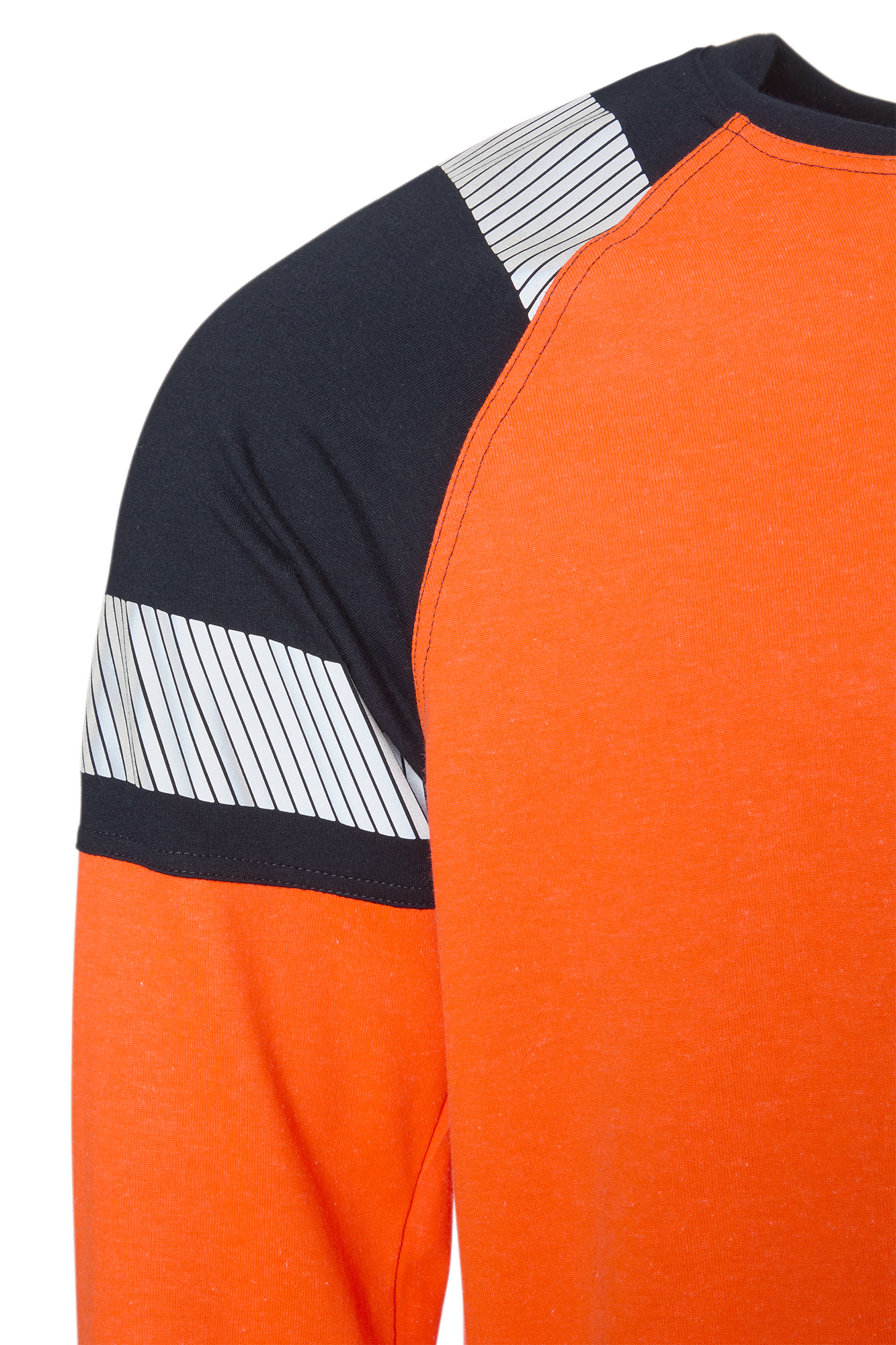 Flammehæmmende Orange hi-vis T-shirt, langærmet (APC 1, ELIM: 3,9 cal/cm², EBT: 4,6 cal/cm²)