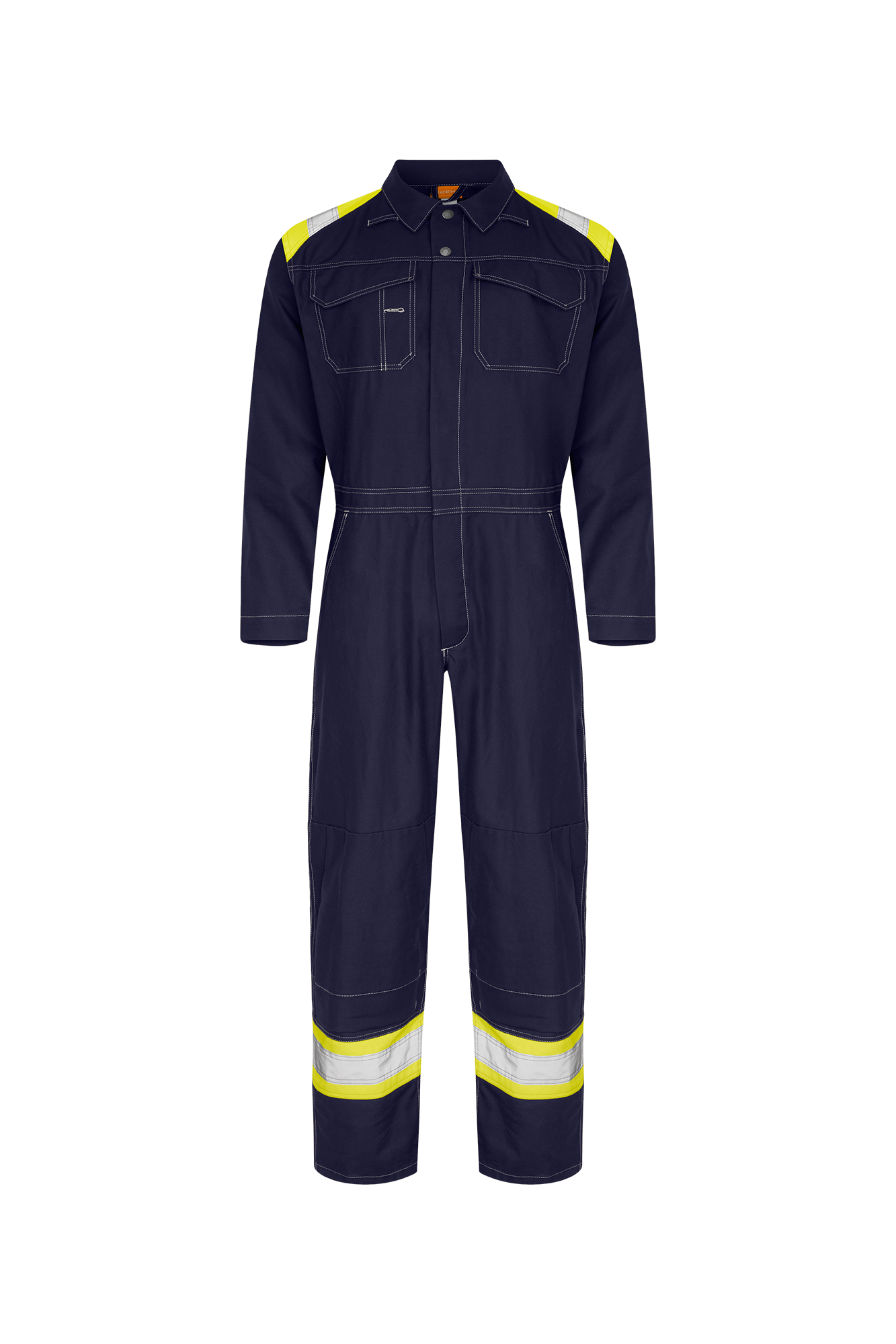 Craftsman Pro Navy Yellow Bomulds Kedeldragt
