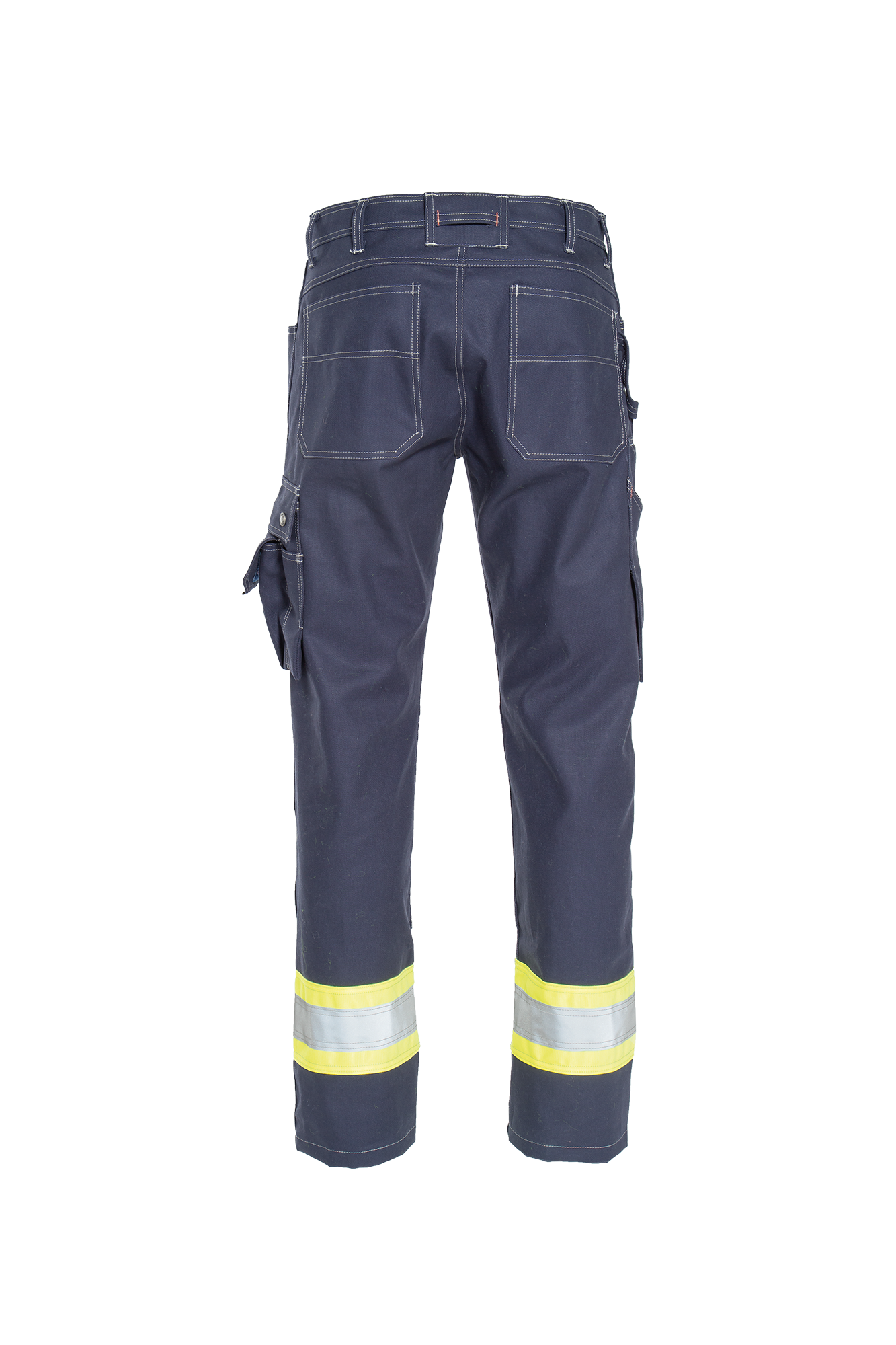 Craftsman Pro Navy Yellow Bomulds Workerjeans m/hi-vis