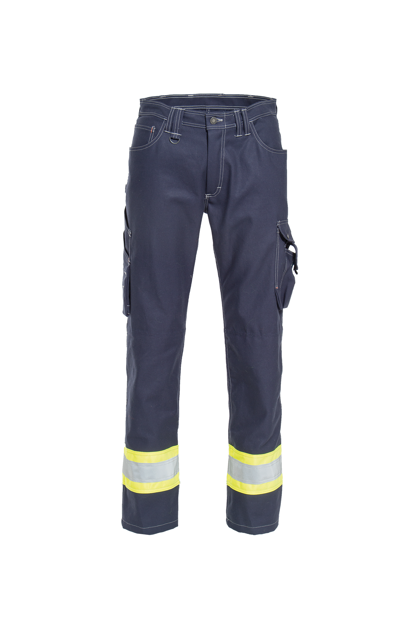 Craftsman Pro Navy Yellow Bomulds Dame Workerjeans m/hi-vis