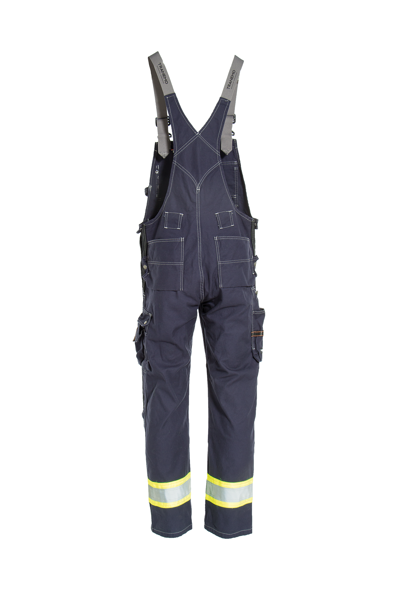 Craftsman Pro Navy Yellow Bomulds Overall m/ reflekser