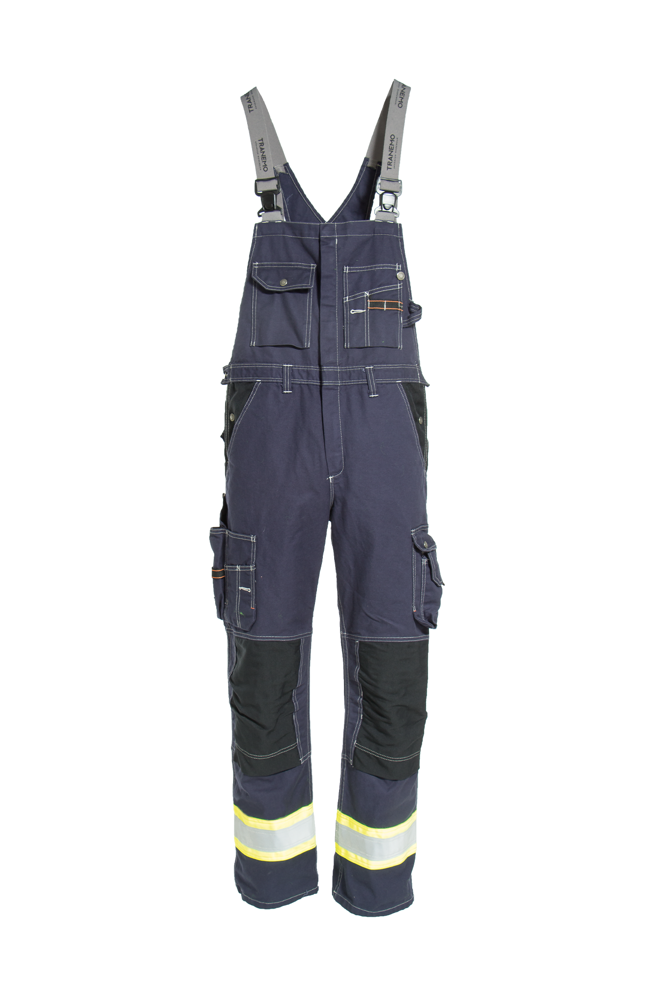 Craftsman Pro Navy Yellow Bomulds Overall m/ reflekser