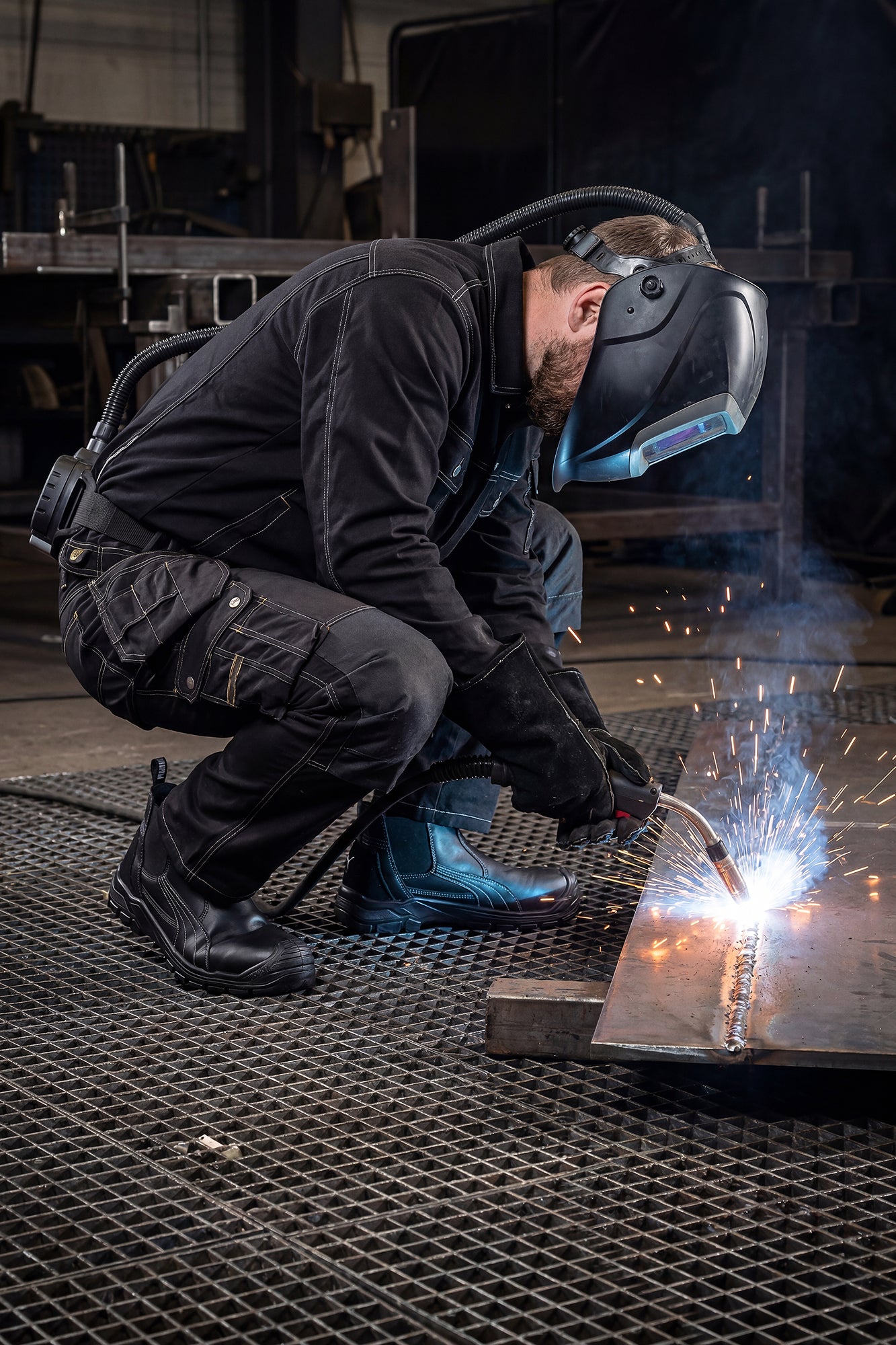 Craftsman Pro Black Bomulds Håndværkerbuks