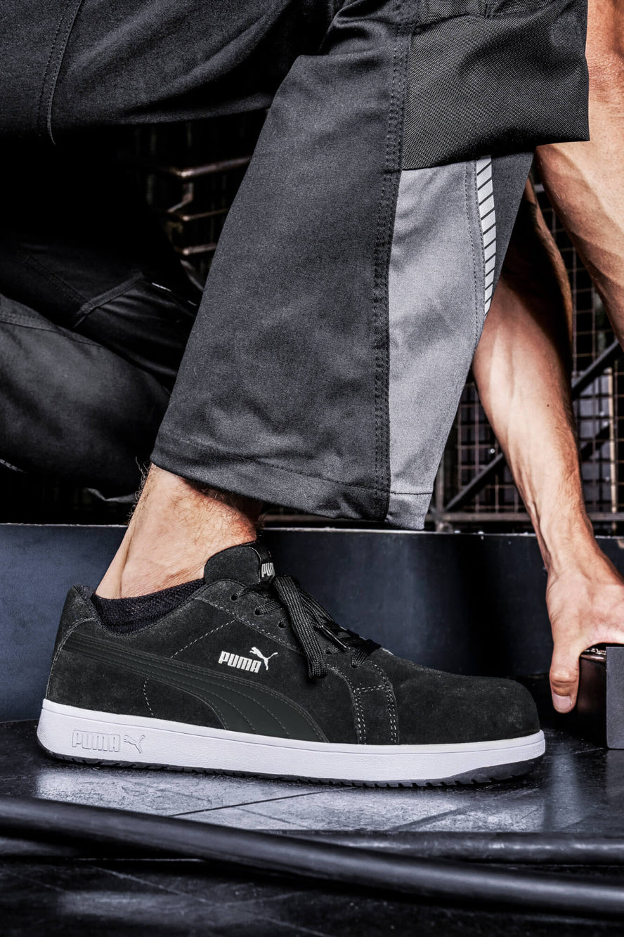 Puma Iconic Suede Black Low S1PL sikkerhedssko